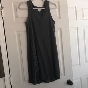 Charcoal gray sleeveless dress